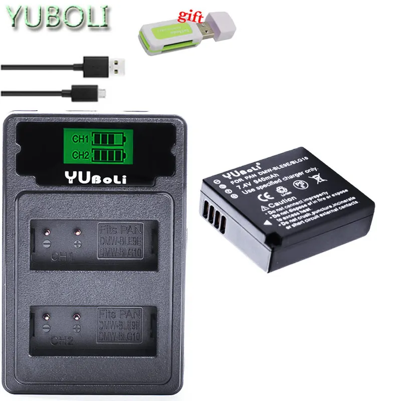 Новое TYPE-C двойное зарядное устройство+ DMW-BLG10 DMW BLG10E BLG10 батарея для камеры Panasonic Lumix DMC GF6 GX7 GF3 GF5 DMW BLE9 BLG10 - Цвет: charger and 1battery