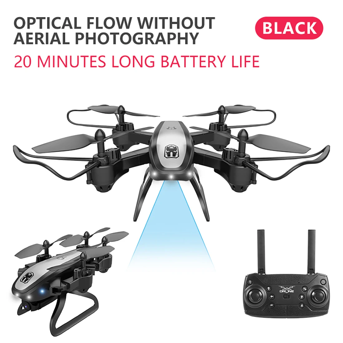 No Camera Black KY909 4K HD камера Дрон FPV Wi-Fi оптическое позиционирование потока RC Квадрокоптер Дрон складной высота удерживает длительный срок службы батареи детские игрушки - Цвет: No Camera Black