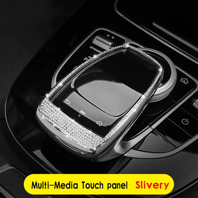 Кольцо-часы, кнопка регулировки сиденья, крышка воздушного выхода, отделка, алмазные аксессуары для интерьера, для Mercedes Benz E Class w213 - Название цвета: Touch panel