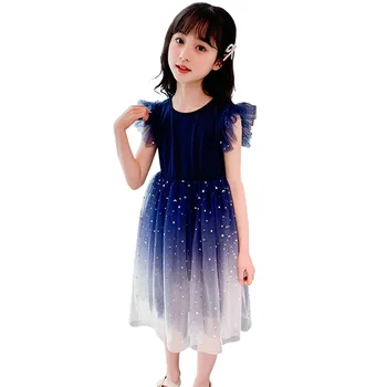 

Girls Princess Dress Dot Pattern Girls Party Dress Kids Summer Children Mesh Dress Teenage Kids Girls Clothes