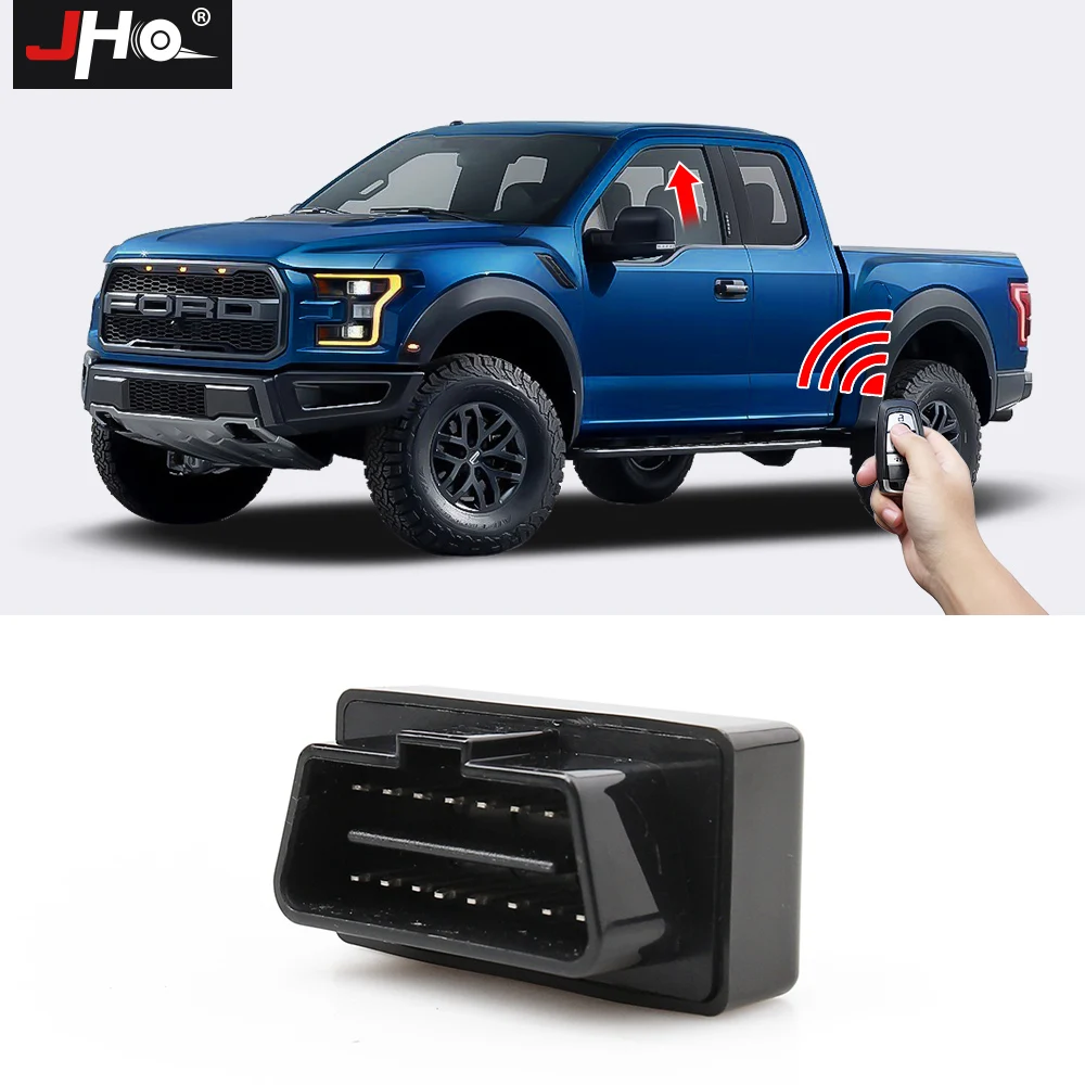 

JHO Pickup Accessories Automatic Front 2-windows OBD Car Power Window Closer Module Kit For 2019 Ford F150 RAPTOR