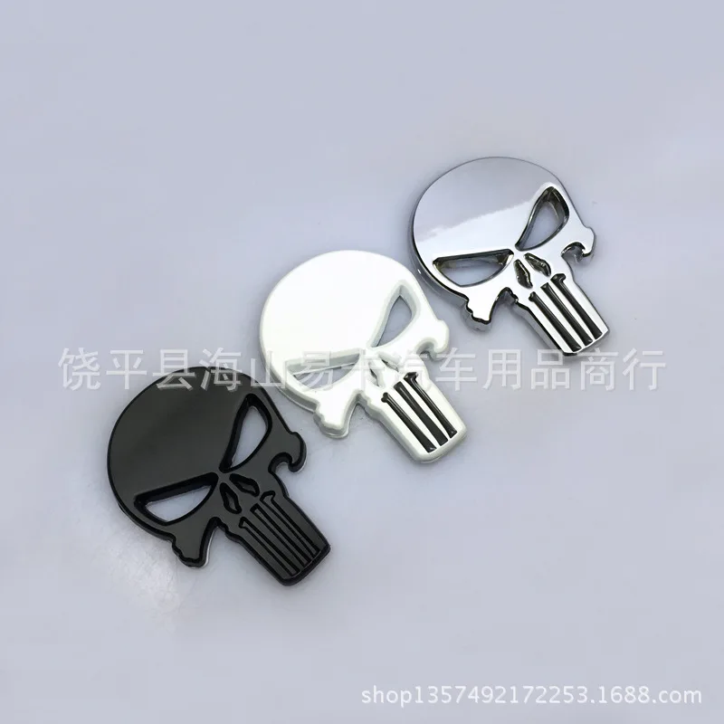 Импортные товары AliExpress Каратель крутой металлический логотип автоматическая маркировка череп модифицированный стандартный автомобильный логотип трехмерный логотип