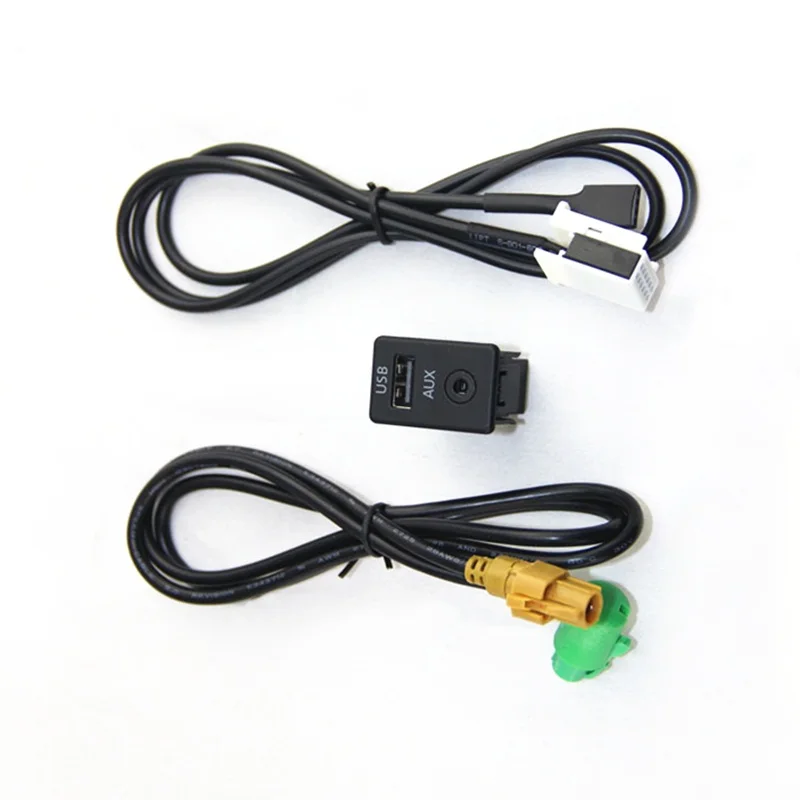 

RCD510 RNS310 Car AUX+USB Switch Socket Adapter Cable Wire Plug Accessories For Passat B6 B7 Tiguan CC 3CD035249A 3CD 035 249 A