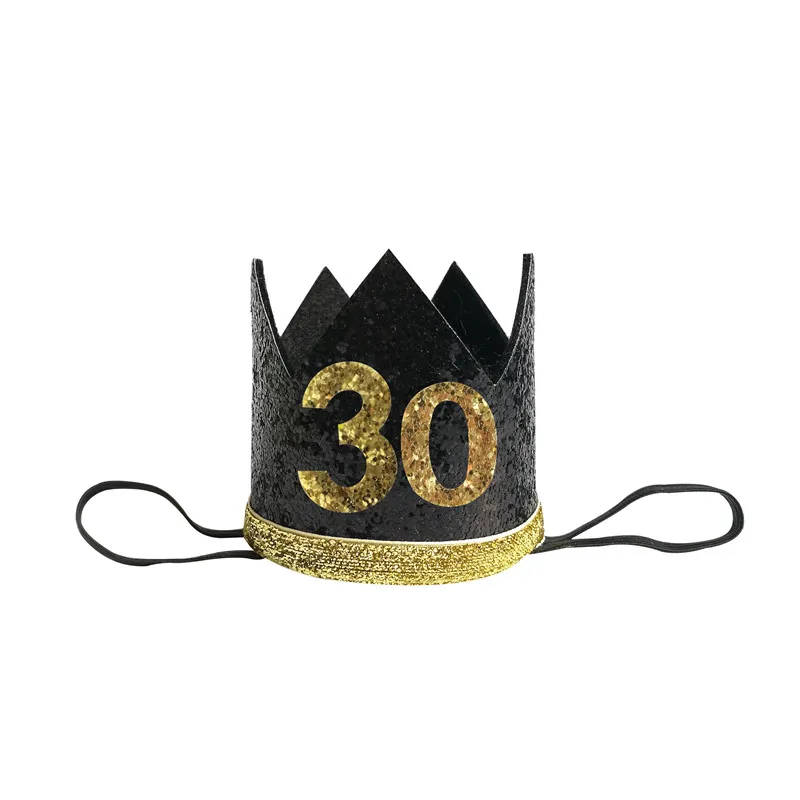 Birthday Crown Birthday Headband Set Chicinlife 1Pcs 30 40 50 60 Year Old Crown Birthday Headband Birthday Party Hat Anniversary Adult 30th Decor Supplies