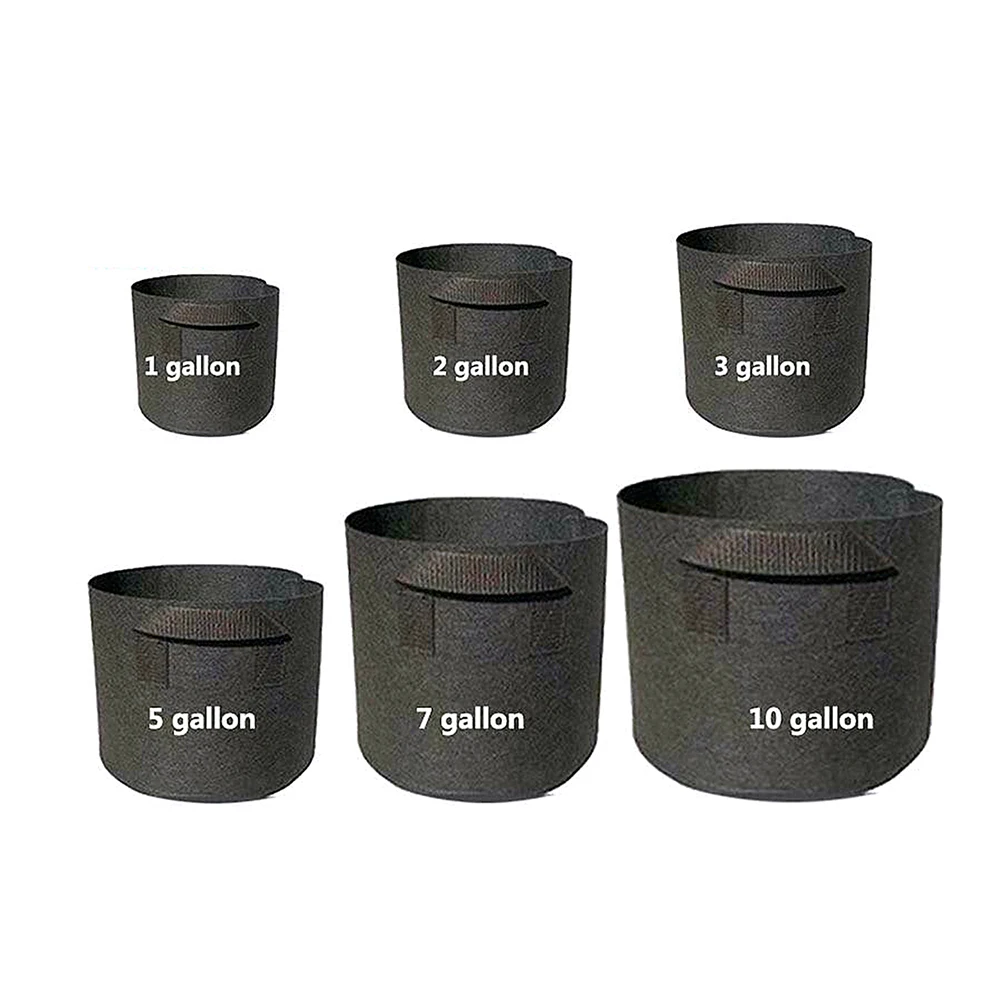 Details about   6 Pack Grow Bags Garden Heavy Duty Non-Woven Aeration Plant Fabric Pot Container 