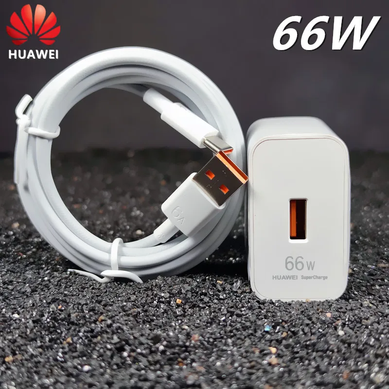 Зарядное устройство Huawei mate 40 pro 66 Вт адаптер для быстрой зарядки 6 А кабель Type C Mate