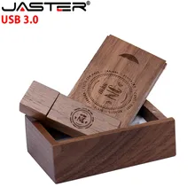 JASTER USB 3,0 деревянная полоса+ коробка карта памяти Пользовательский логотип usb флэш-накопитель 4 ГБ 8 ГБ 16 ГБ 32 ГБ 64 ГБ Флешка U диск