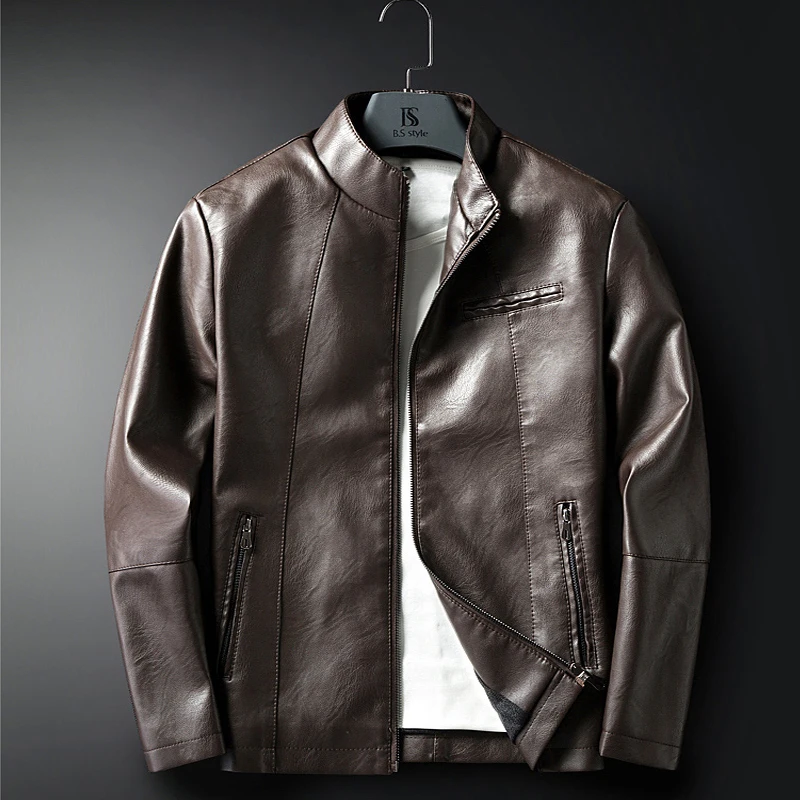 Кожаная куртка, мужские пальто, M-3XL, высокое качество, искусственная кожа, верхняя одежда для мужчин, бизнес, осень, мужская куртка 603