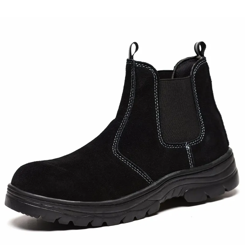 Мужские модные ботинки безопасности сварщика большого размера стальные усиленные носки рабочая обувь рабочие ботинки челси безопасности zapatos de seguridad защита