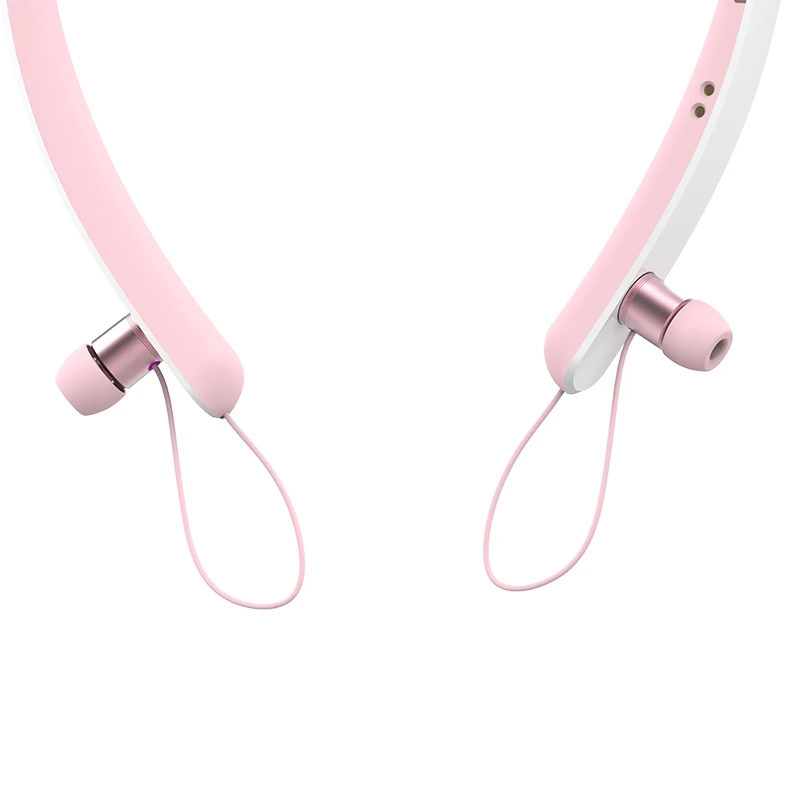 Новая беспроводная bluetooth-гарнитура с кошачьими ушками Padmate Mongda x9b для девочек, розовый обруч для волос, стильные музыкальные наушники с коробкой для макияжа