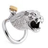 Male stainless steel long Chastity cage set metal cock ring ball stretcher penis lock bondage restraint sex toy man 1
