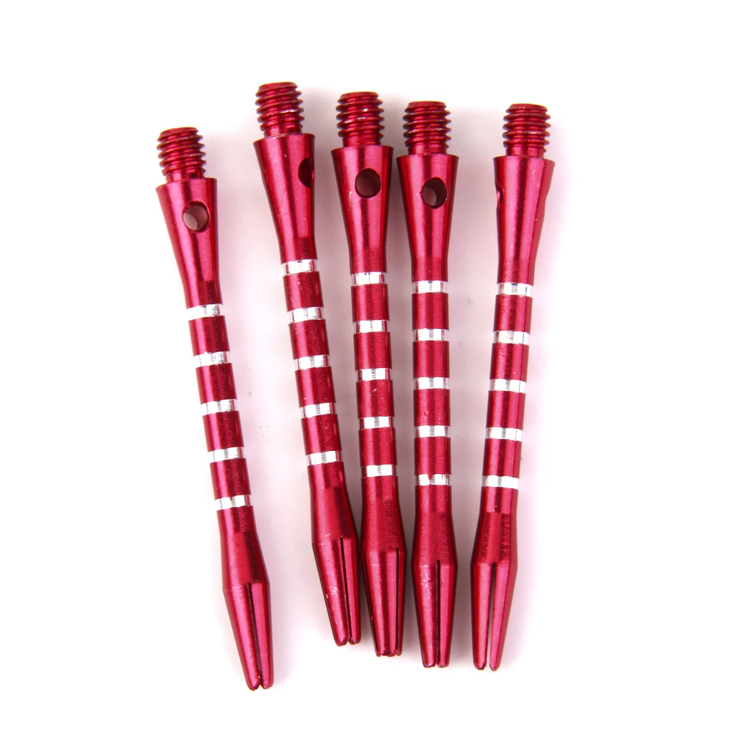 5pcs Re-grooved Anodised Aluminum Dart Shaft Indoor Game Darts Accessories 55mm 2 Inch Random