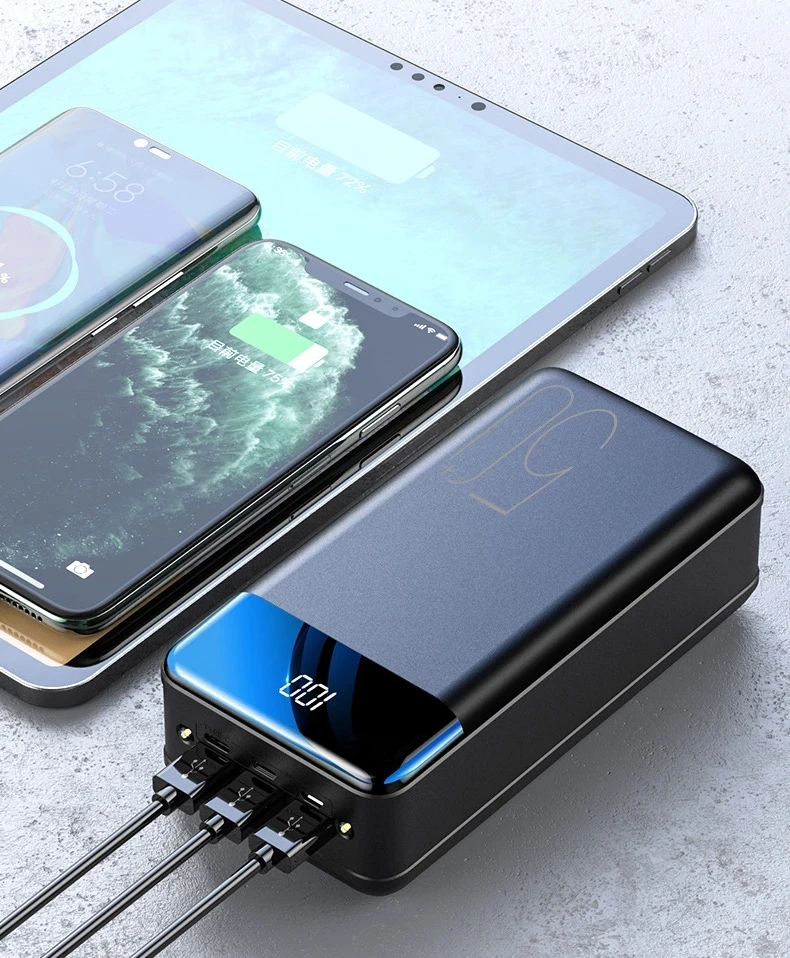 Power Bank 100000mAh Portable Fast Charging PowerBank 3 USB PoverBank External Battery Charger For Mobile Phones Tablet