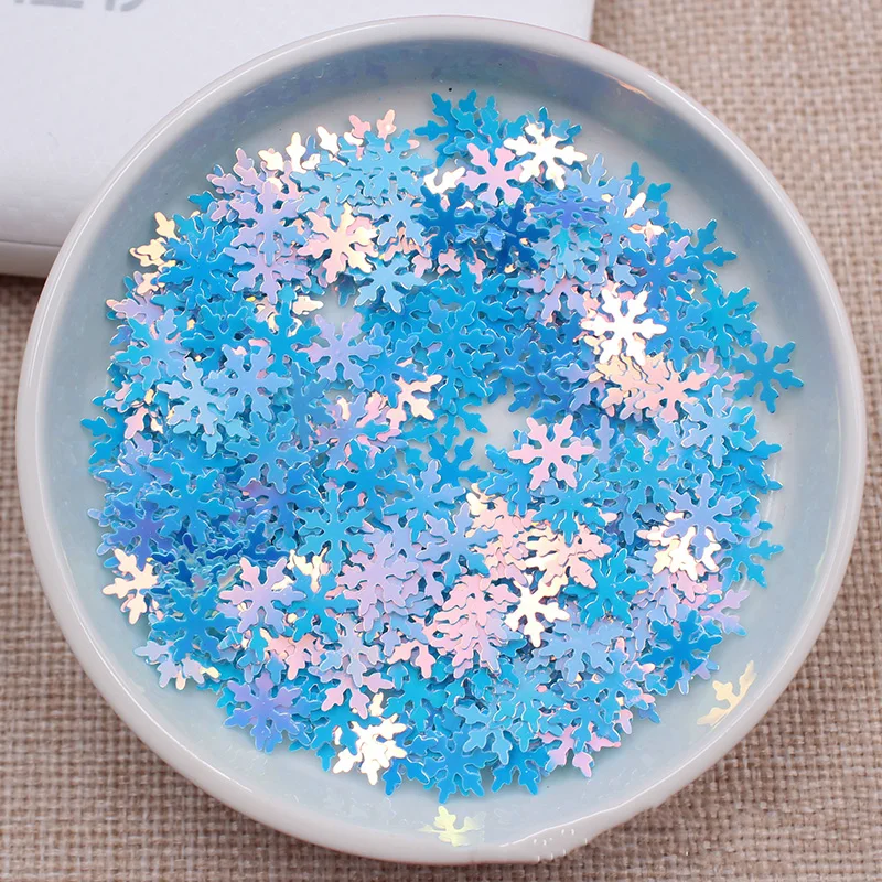 light blue 20 г блестящая Снежинка, блестки для рукоделия, свободные блестки, пайетки, Швейные аксессуары, рождественские, свадебные конфетти украшения 9 мм - Цвет: light blue