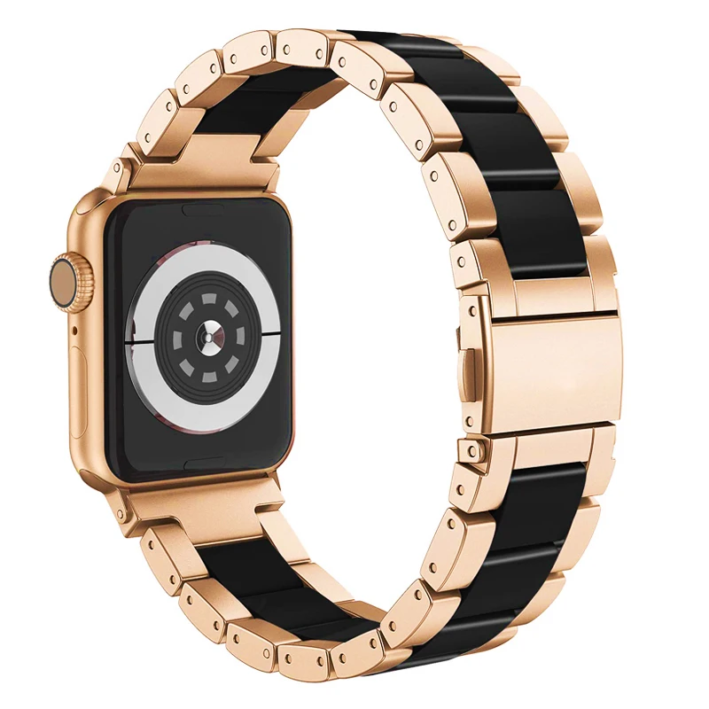 ceramics+stainless steel strap for apple watch band 44mm 40mm 42mm 38mm iwatch apple watch 5/4/3/2/1 bracelet Accessories