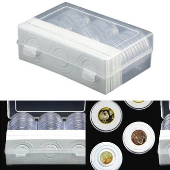 

Home Case Dustproof Storage Organizer 8 Sizes Universal Scratchproof Commemorative Protect Coin Collection Box Gasket Safe