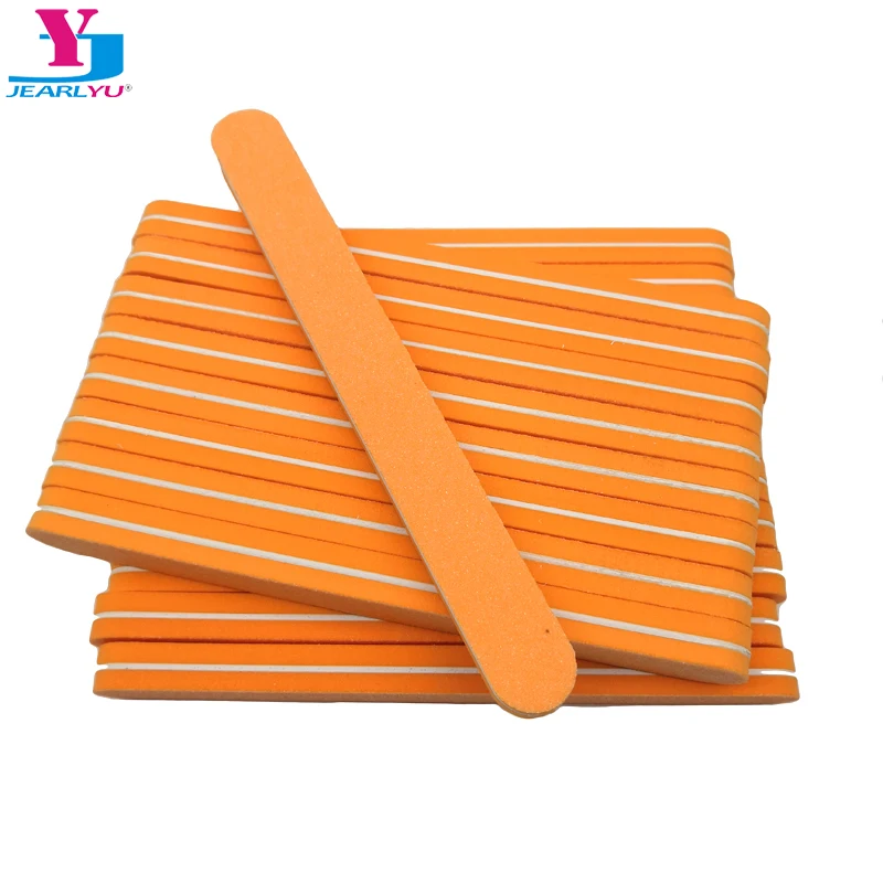 

50pcs/lot Double Side 100/180 Nail File Blocks Color Sponge Nail Polish Sanding Buffer Strips Nail Polishing Manicure Art Tools