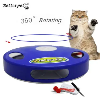 

Automatic Electric Cat toys Funny Interactive Mouse Running Along The Track Turntable for Entertainment Toy For Cat Pet