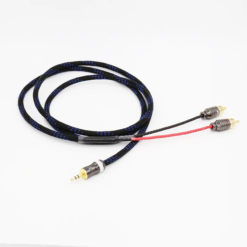 Hifi аудио кабель 2 rca до 3,5 мм hifi 1 до 2 аудио видео кабель