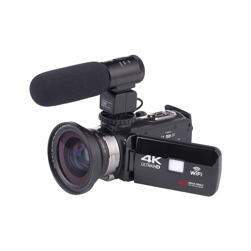 RISE-3.0 Inch Digital Video Camera 48MP Home Travel Camera Electronic Anti-Shake 4K HD Camera