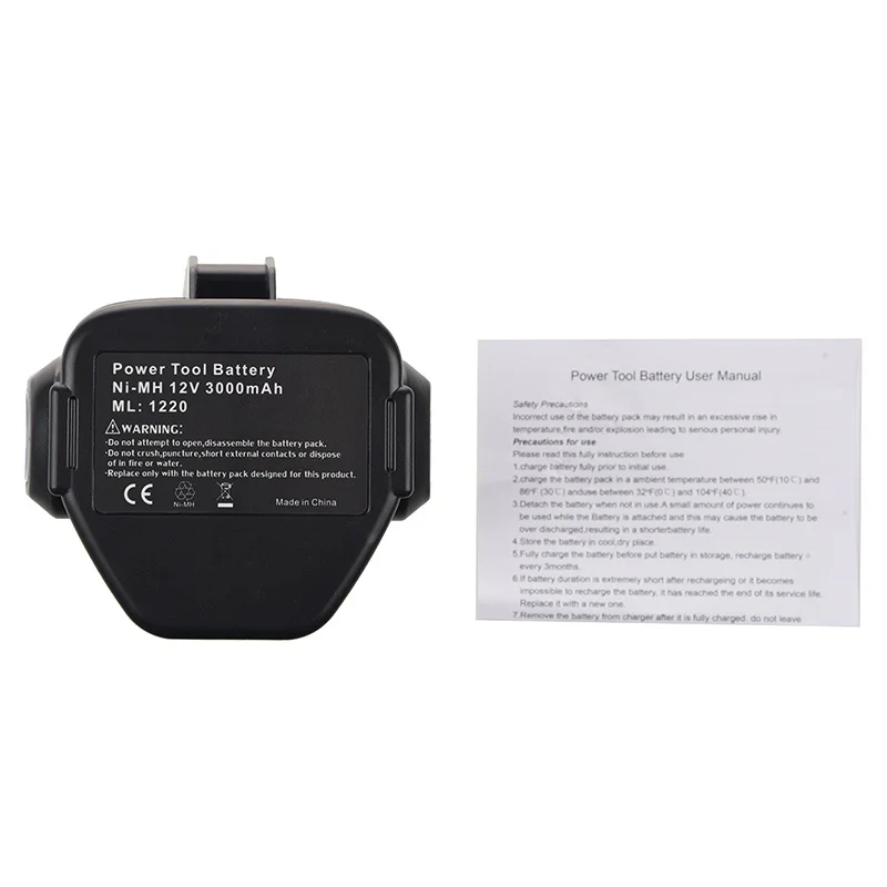 12 вольт Ni-MH аккумулятор для MAKITA 3,0 Ah 1233 1234 черный и серый