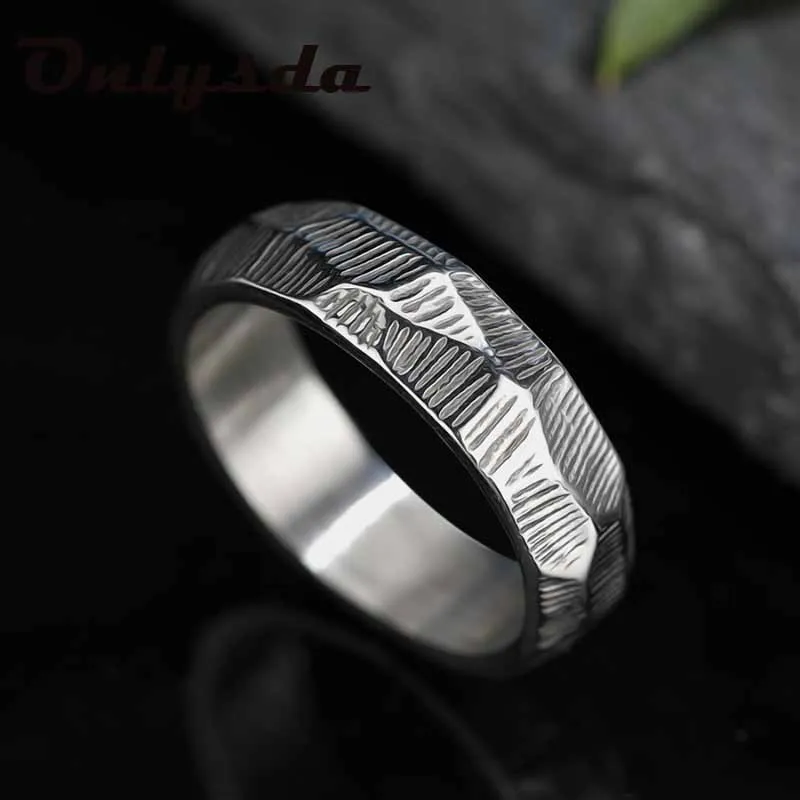 Charm 2021 Gothic Style Stainless Steel Geometry Aneis Men Wedding & Couple Rings Womens Band Jewelry Gift Anel 3