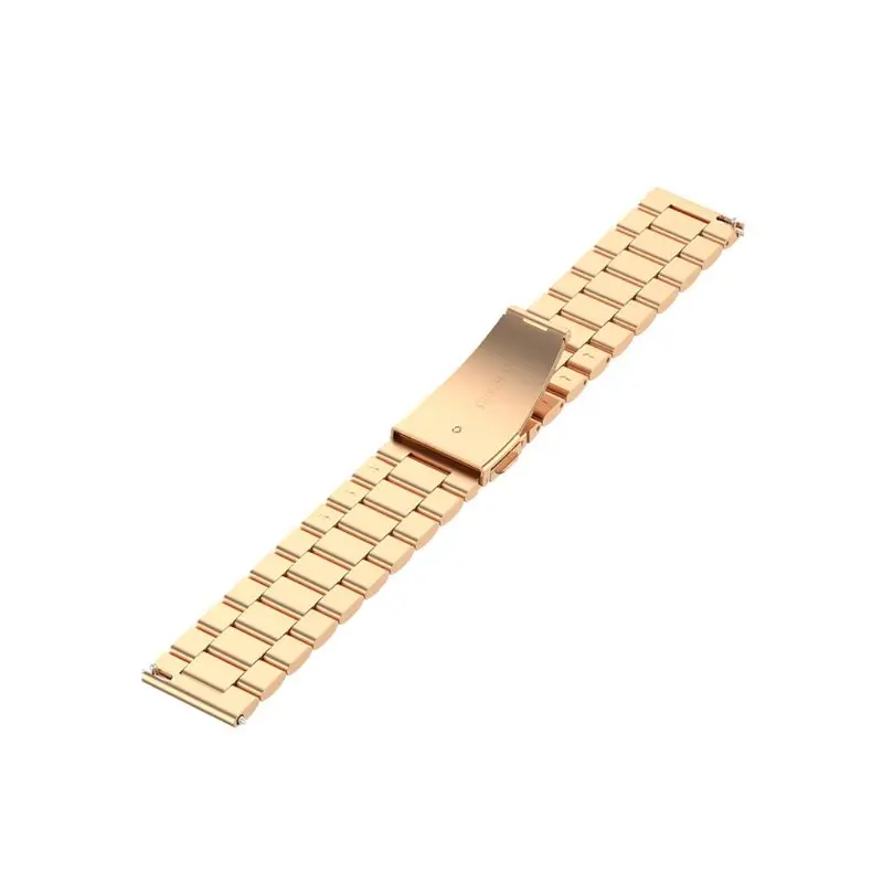 Металлический ремешок для часов из нержавеющей стали, ремешок на запястье, браслет для замены Huami Amazfit GTR 47 мм/Pace/Stratos/Ticwatch Pro/E2/S2/Sams - Цвет: Розовое золото