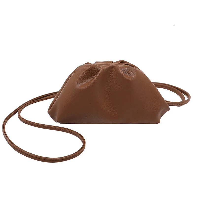 brown BXX Sac/ модные осенне-зимние роскошные женские сумки дизайнерские плиссированные мини-облако мини-кошелек для монет сумка ZE765 - Цвет: brown