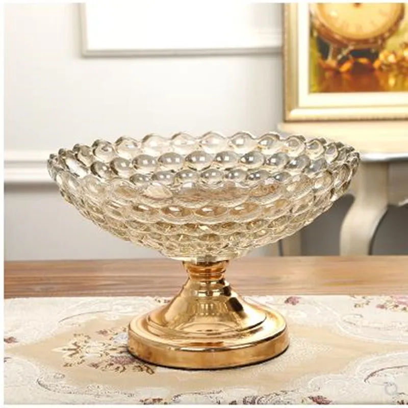 European Luxury Home Glass Fruit Plate Living Room Creative Decoration Modern Dried Fruit Plate Fruit Bowl Candy Dish Bowls Plates Aliexpress