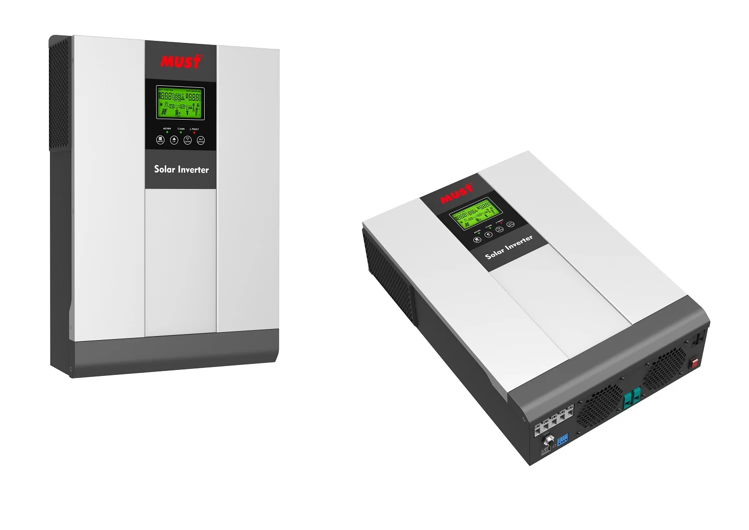 MUST hybrid off grid  solar power inverter 3000w  MPPT  solar charge controller 80A dc 24v to AC 230v  50HZ 60HZ