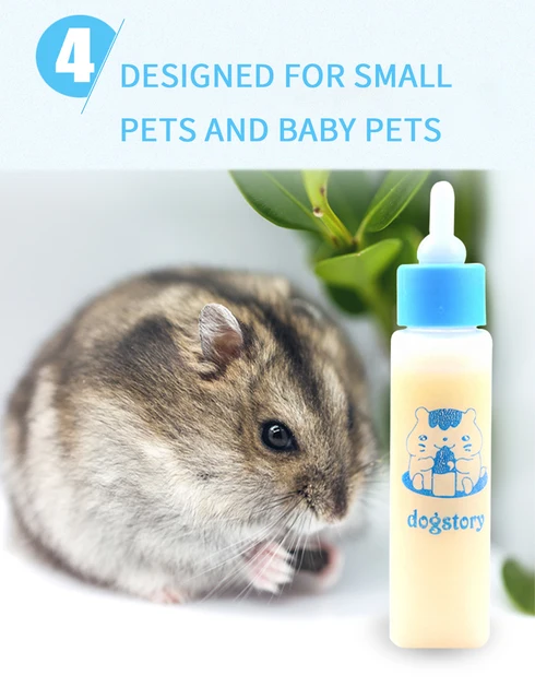 Biberon Per Latte Per Animali Domestici In Vetro - Flusso Regolabile, 10ml, Per Gattini E Cuccioli