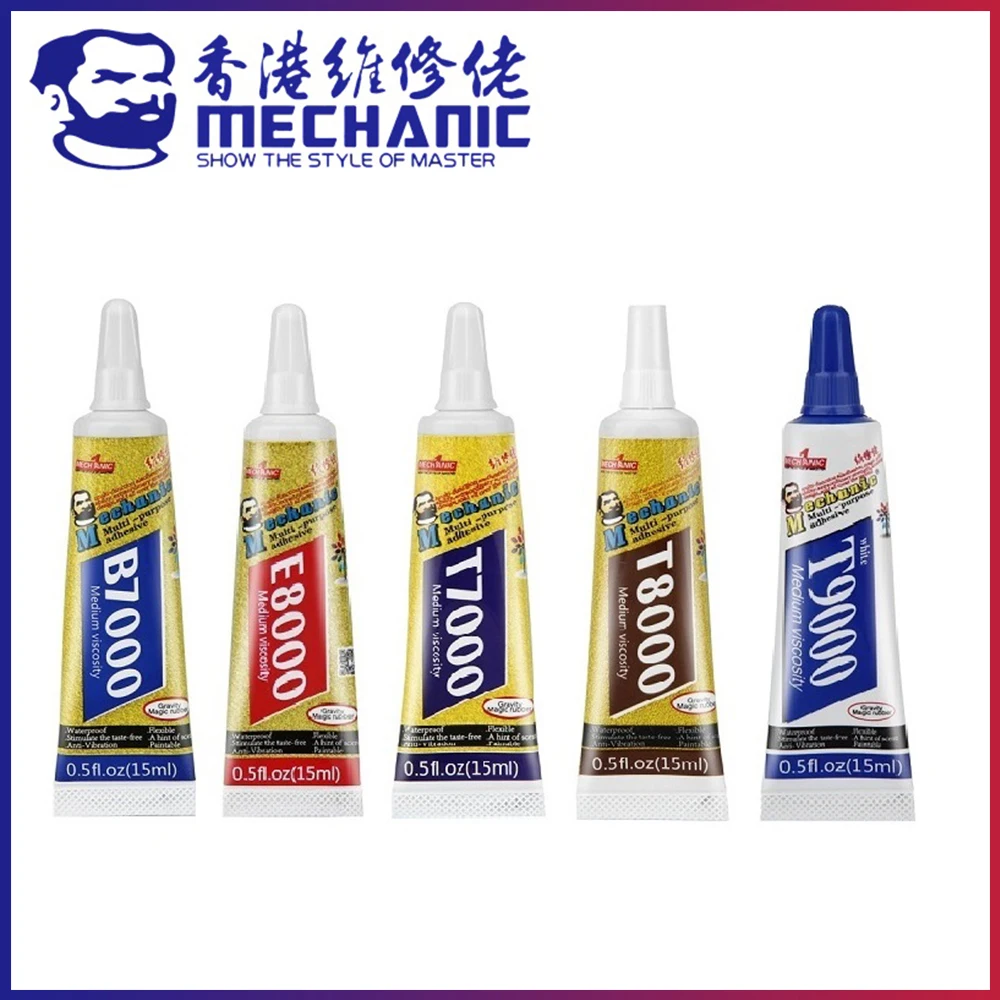 Mechanic 15ml B7000 Glue Multi Purpose Epoxy Resin Liquid Adhesive Repair Cell Phone Crafts Glass LCD Touch Screen Super Glue b7000 110ml multipurpose adhesive jewelry rhinestone crafts diy phone screen glass epoxy resin super liquid glue b 7000 nail gel