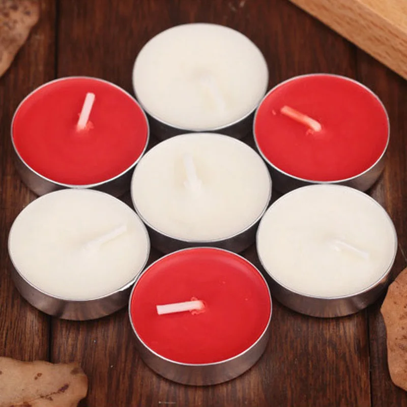 1 шт. Ароматизированная свеча без дыма в форме сердца белая для дня рождения