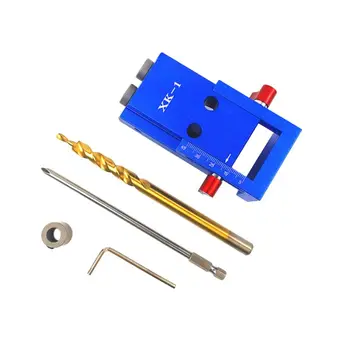 

Mini Pocket Slant Hole Jig Kit Adapter Drill Guide Woodworking Set Tool Locator Y51B