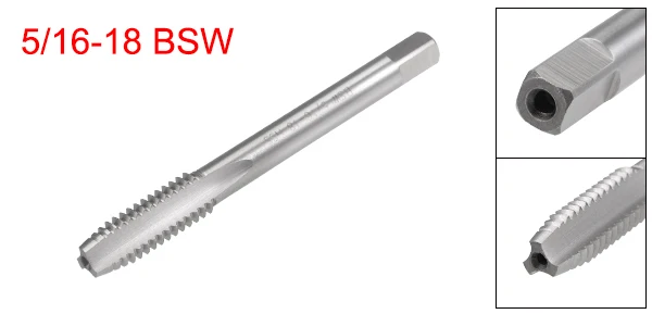 Uxcell Imperial машинный кран BSW шаг резьбы 3-4 прямые флейты H2 высокоскоростной стальной винт резьбовые краны сверла для резки