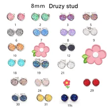 50 шт./партия блестящие друзы шпильки in12 мм и 8 мм для женщин и маленьких девочек звездное небо серьги из нержавеющей стали модные ювелирные изделия