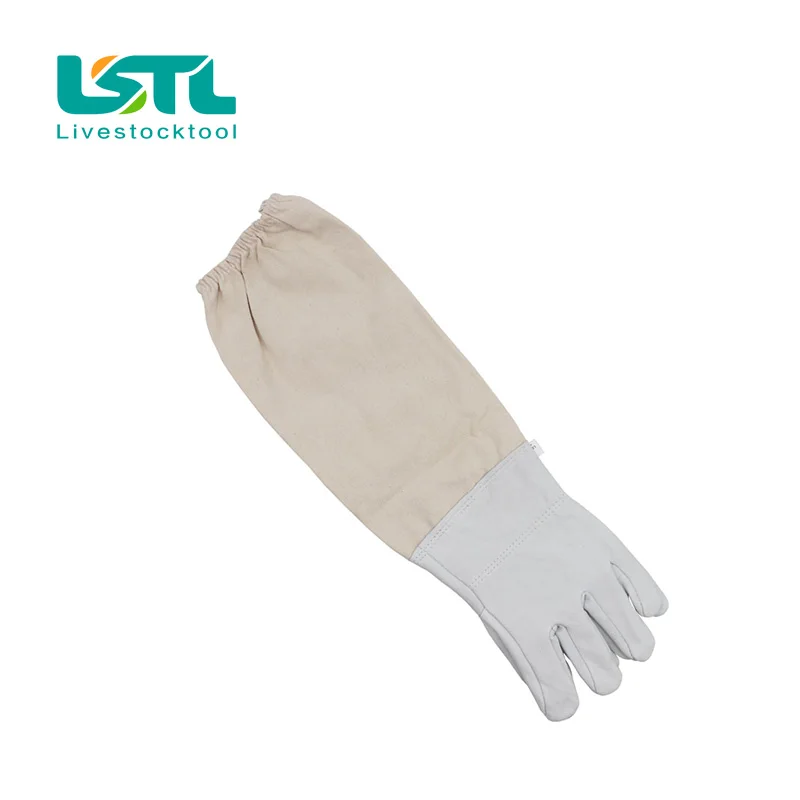 1 Pair Beekeeper Prevent Gloves Protective Long Sleeves Sheepskin Soft PU Leather Anti Bee for Beekeeping Apiculture Equipment beekeeping tools beekeeping accessories beekeeper gloves