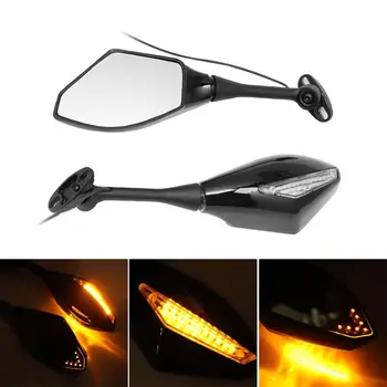 

Motorcycle LED Turn Signal Rear View Mirror For Honda CBR 1000 RR CBR300R CBR500R CBR250R
