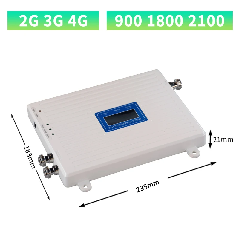 2G 3G 4G Cell Phone Booster Tri Band 900 1800 2100