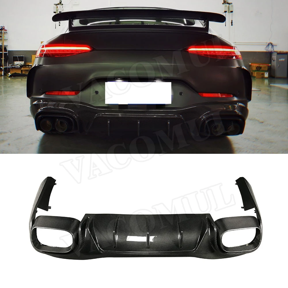 

Dry Carbon Fiber Rear Lip Diffuser Spoiler For Mercedes Benz AMG GT43 GT50 GT53 2019-2023 FRP B Style Bumper Protector