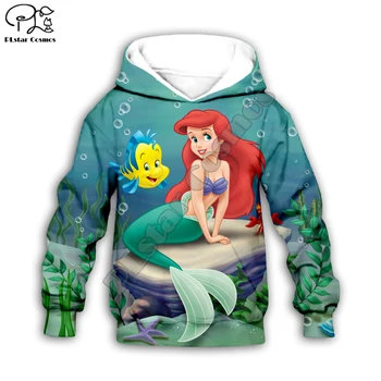 

Kids Hoodie baby boy Girl 3D Mermaid Print Children cloth zipper coat long sleeve Sweatshirt cartoon pullover