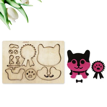 

Customized Leather metal cutting dies Handcraft DIY Dog Badge Wooden Laser Punching dies Template Knife Cutting Mould Cutter