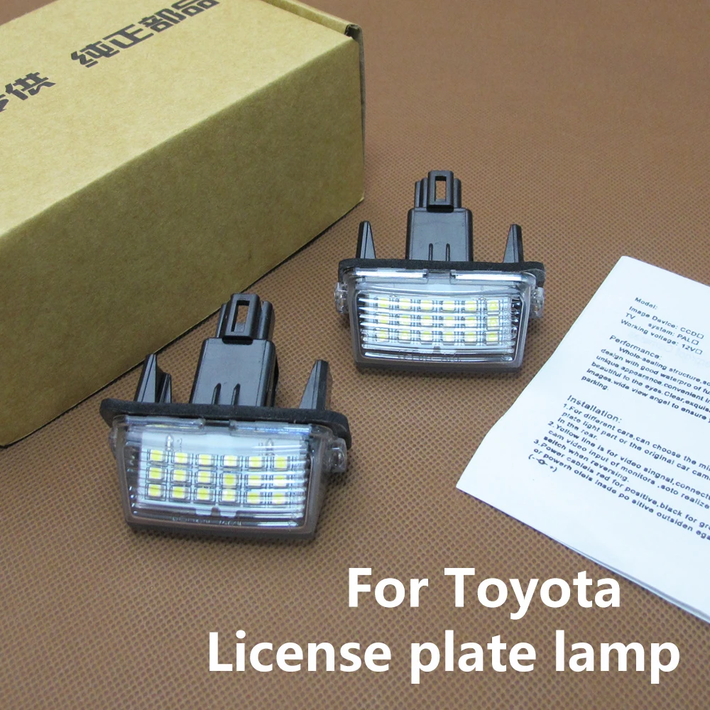

Car License Number Plate Lamp For Toyota Yaris Echo Vios Corolla Camry Alphard Auris Wish Sienna HiAce RAV4 For SCION XB XD