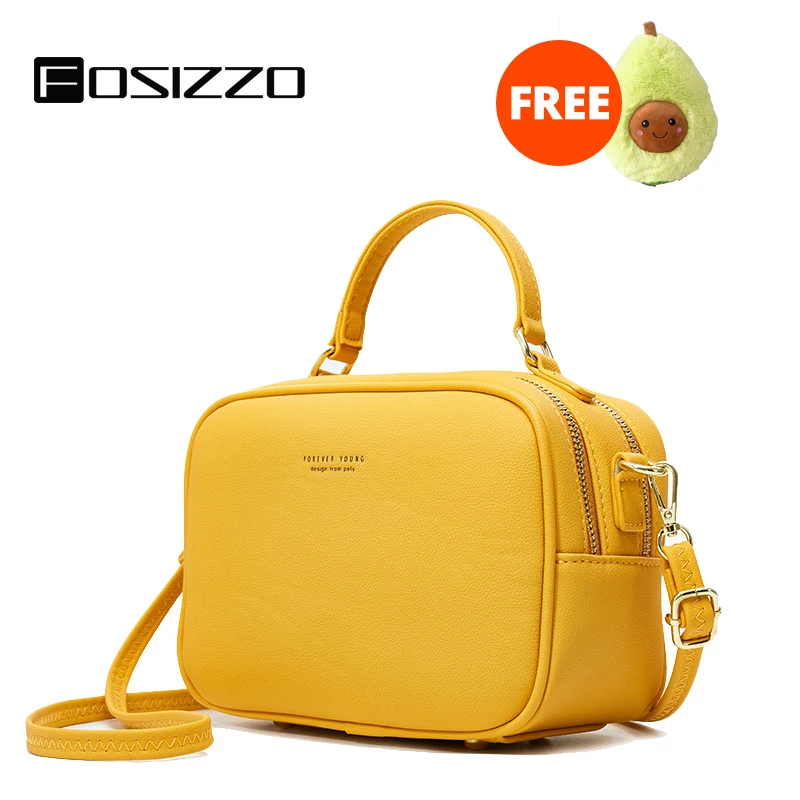 

FOSIZZO Shoulder Bag PU Leather 2020 Summer Fashion iPhone 11 Pro Case Soft Avocado Gift Bag Luxury Crossbody Women Bag FS5008