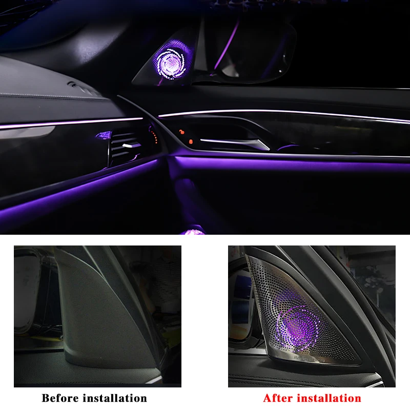 Автомобильный светящийся динамик для BMW G30 5 серии высокого качества, ВЧ-динамик ночного видения, звуковая труба, головной рог, 64 цвета, светодиодный светильник