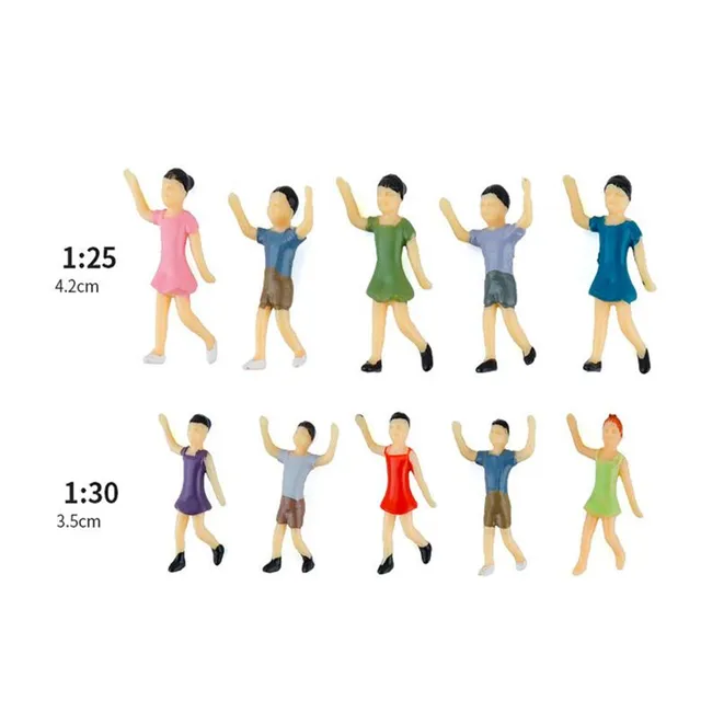 New Hot Sale N Scale Mini Abs Figure Dolls Architectural Sand Table Material Model Background Diorama Character Posture 4