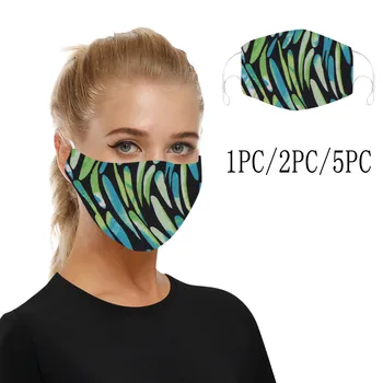 

1/2/5pcs Print Breathable Washable Facemask Washable Face Cover Windproof Mouth-muffle Máscara In Stock Masque Face Mask