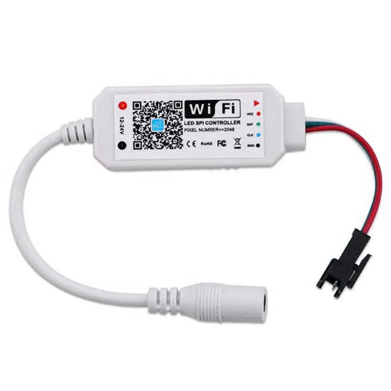 DC12-24V Мини Wifi WS2811 1903LED полоса управления светом для Amazon Alexa/Google Phone Smart Voice IOS/Android APP