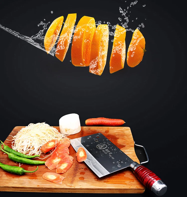 SHUOJI Высокое качество нож для нарезки КИТАЙСКИЙ ручной работы кухонный нож шеф-повара бритва острый легко режется мясо рыба овощи Нескользящая ручка