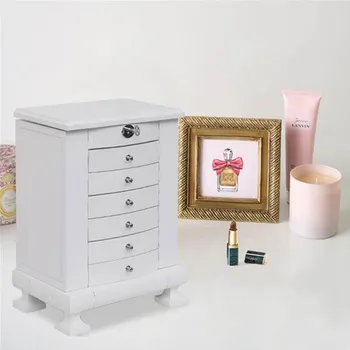 

Solid Rectangle Desktop Cosmetic Storage Box Drawer Type Office Home Storage Jewelry Multi-layer Finishing Cabinet Organizer